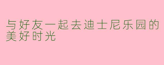 与好友一起去迪士尼乐园的美好时光