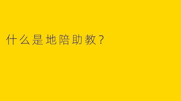 什么是地陪助教?