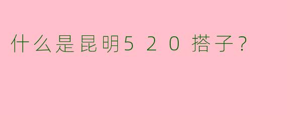 什么是昆明520搭子?