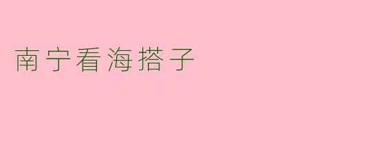 南宁看海搭子