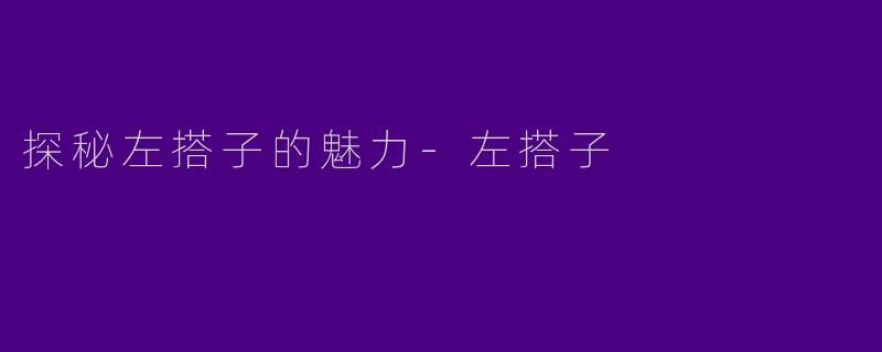 探秘左搭子的魅力-左搭子