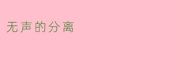 无声的分离