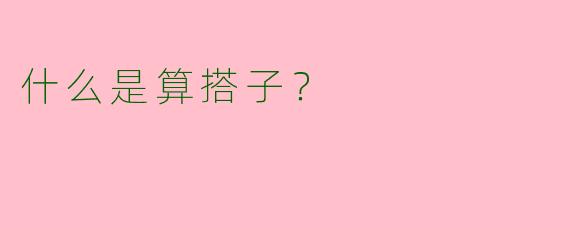 什么是算搭子?