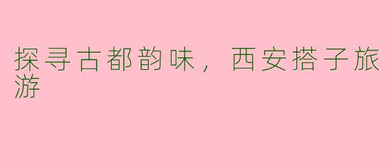探寻古都韵味，西安搭子旅游