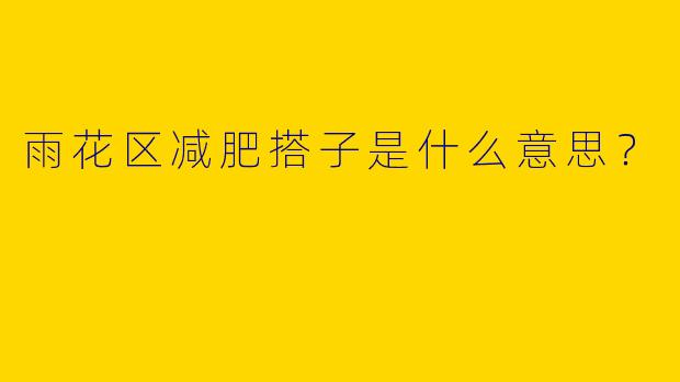 雨花区减肥搭子是什么意思?