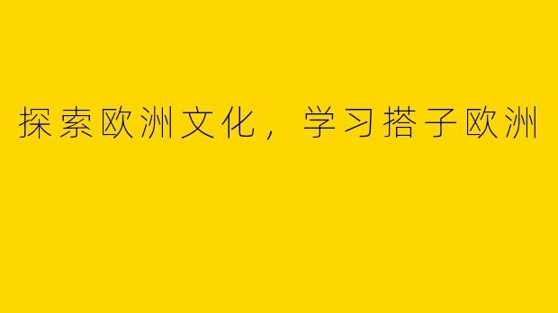 探索欧洲文化，学习搭子欧洲
