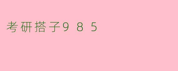 考研搭子985