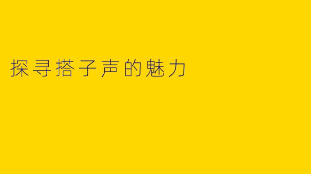 探寻搭子声的魅力