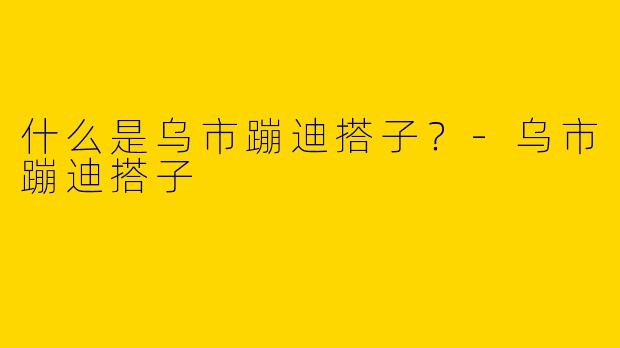 什么是乌市蹦迪搭子？