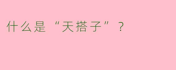 什么是“天搭子”?