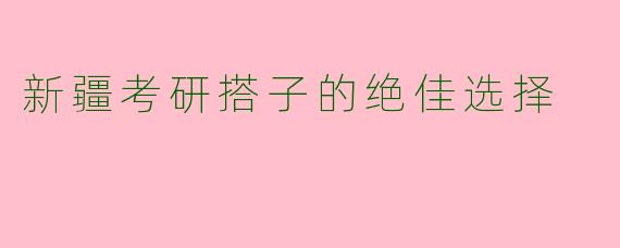 新疆考研搭子的绝佳选择