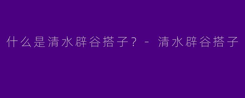 什么是清水辟谷搭子？