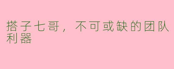 搭子七哥,不可或缺的团队利器