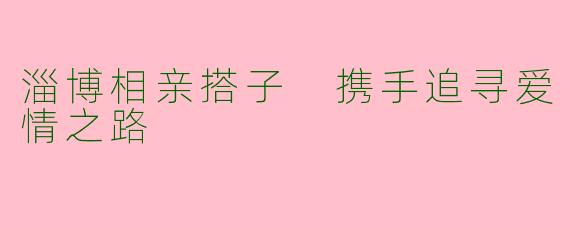 淄博相亲搭子 携手追寻爱情之路