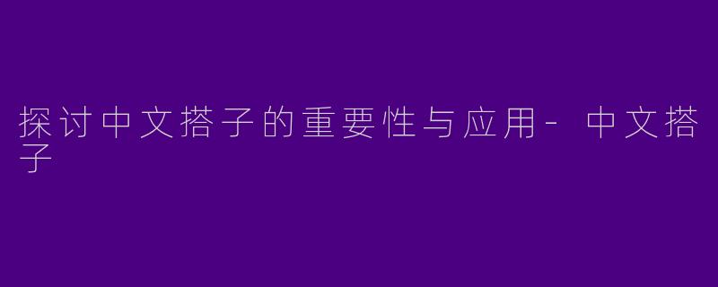 探讨中文搭子的重要性与应用-中文搭子