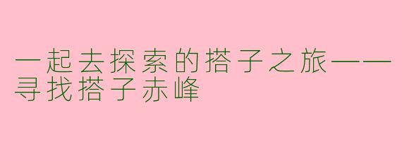 一起去探索的搭子之旅——寻找搭子赤峰