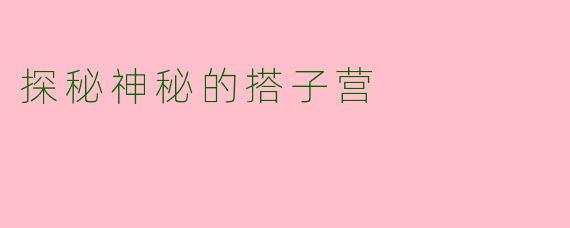 探秘神秘的搭子营