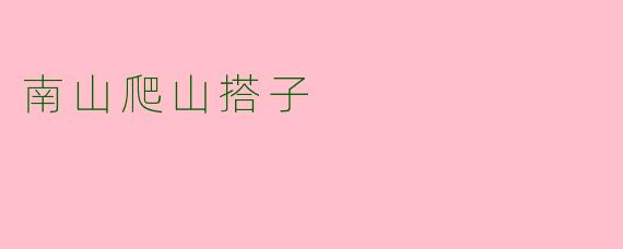 南山爬山搭子