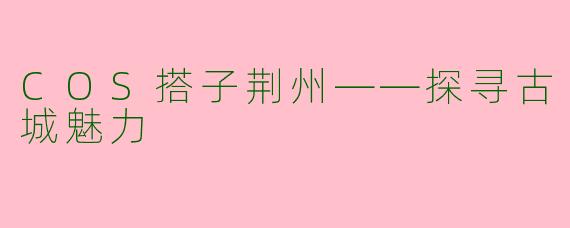 COS搭子荆州——探寻古城魅力