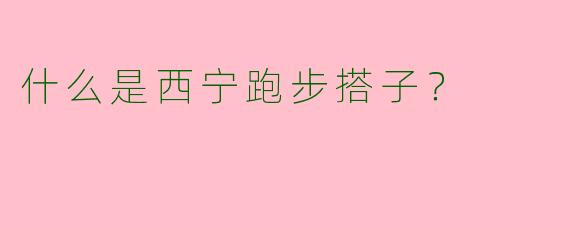 什么是西宁跑步搭子?