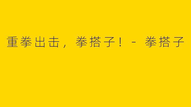 重拳出击，拳搭子！-拳搭子
