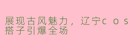 展现古风魅力，辽宁cos搭子引爆全场