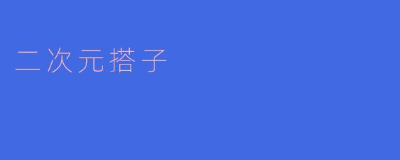 二次元搭子