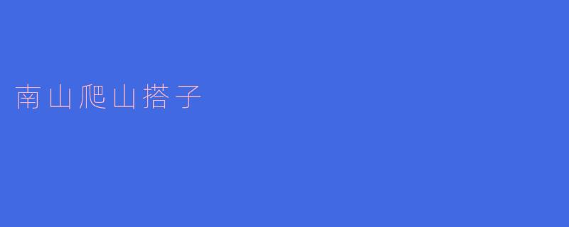南山爬山搭子