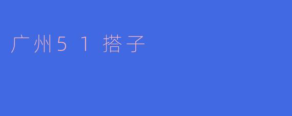 广州51搭子是什么意思?