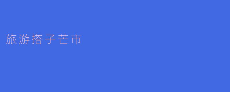 旅游搭子芒市