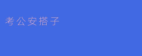 考公安搭子,拼搏的路上
