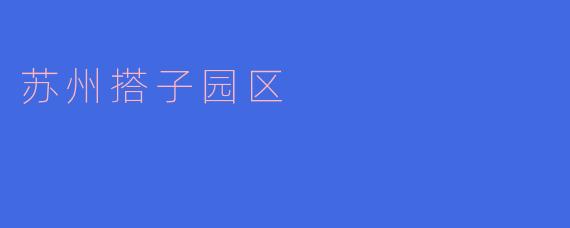 苏州搭子园区