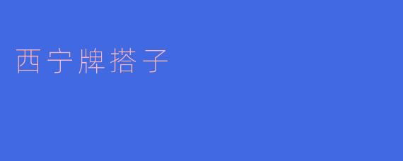 你知道西宁牌搭子是什么意思吗?