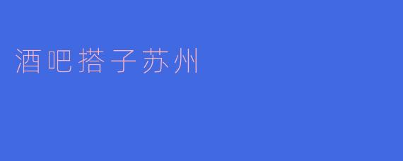 苏州有哪些酒吧搭子比较热门?