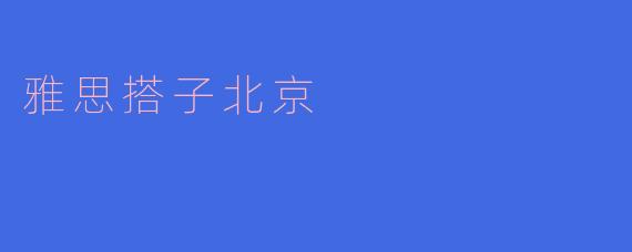 雅思搭子北京