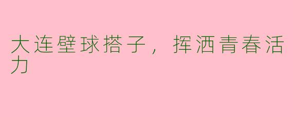 大连壁球搭子，挥洒青春活力