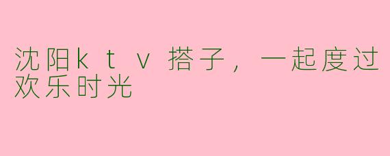 沈阳ktv搭子，一起度过欢乐时光