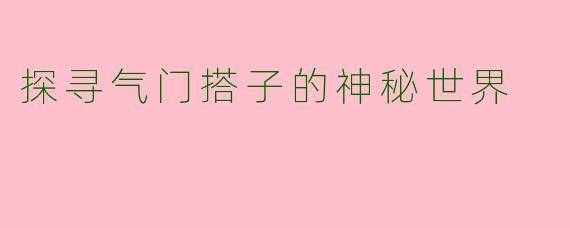 探寻气门搭子的神秘世界