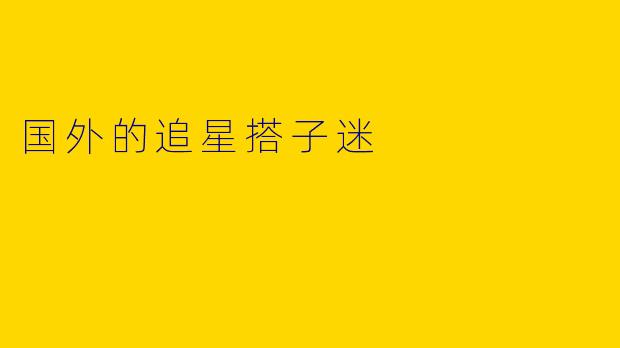 国外的追星搭子迷