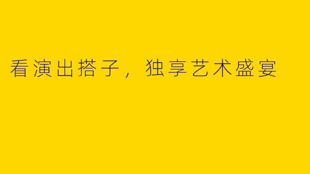 看演出搭子，独享艺术盛宴