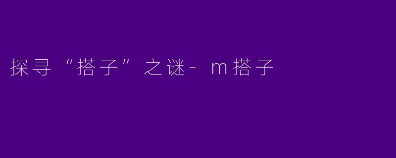 探寻“搭子”之谜-m搭子