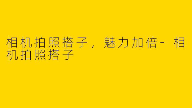 相机拍照搭子，魅力加倍-相机拍照搭子