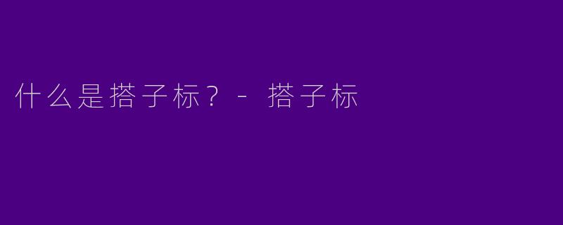 什么是搭子标？