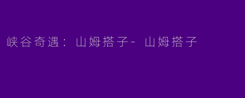 峡谷奇遇：山姆搭子