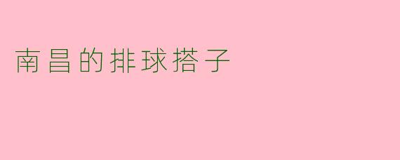 南昌的排球搭子