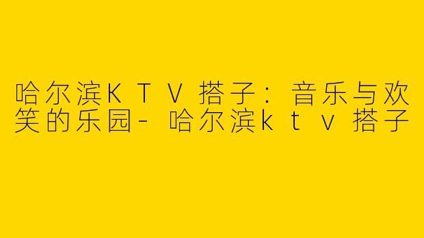 哈尔滨KTV搭子：音乐与欢笑的乐园-哈尔滨ktv搭子