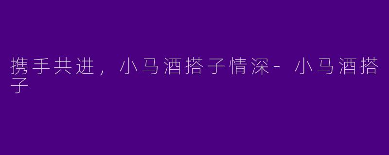 携手共进，小马酒搭子情深-小马酒搭子