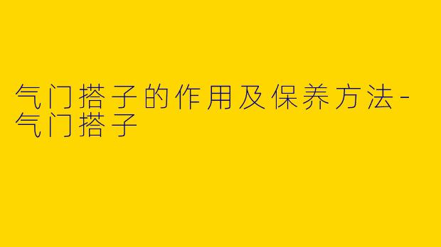 气门搭子的作用及保养方法