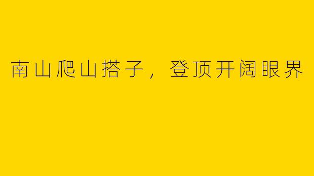 南山爬山搭子，登顶开阔眼界