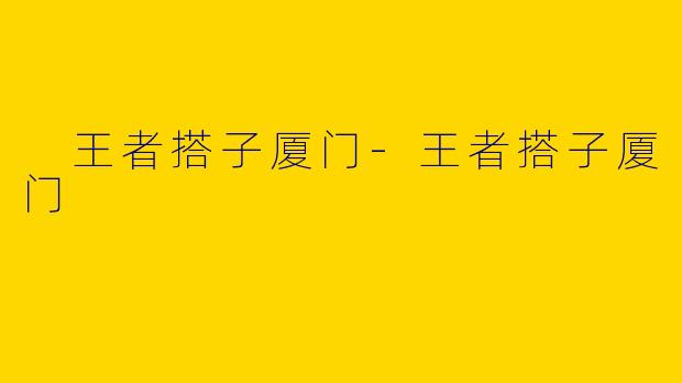  王者搭子厦门